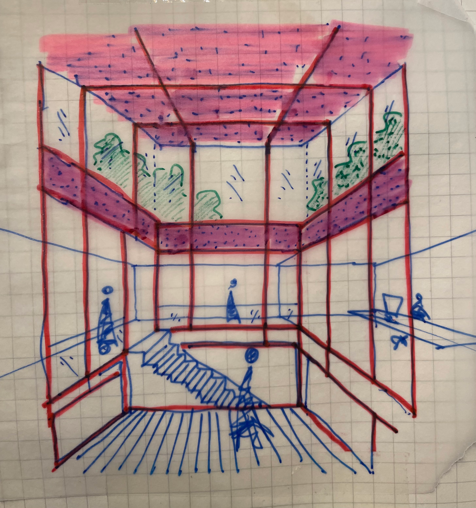 Schets licht zwart huis 1